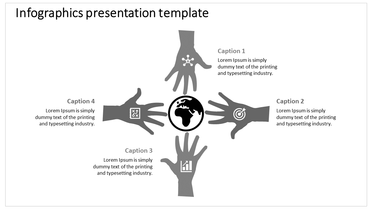 infographic presentation template-gray